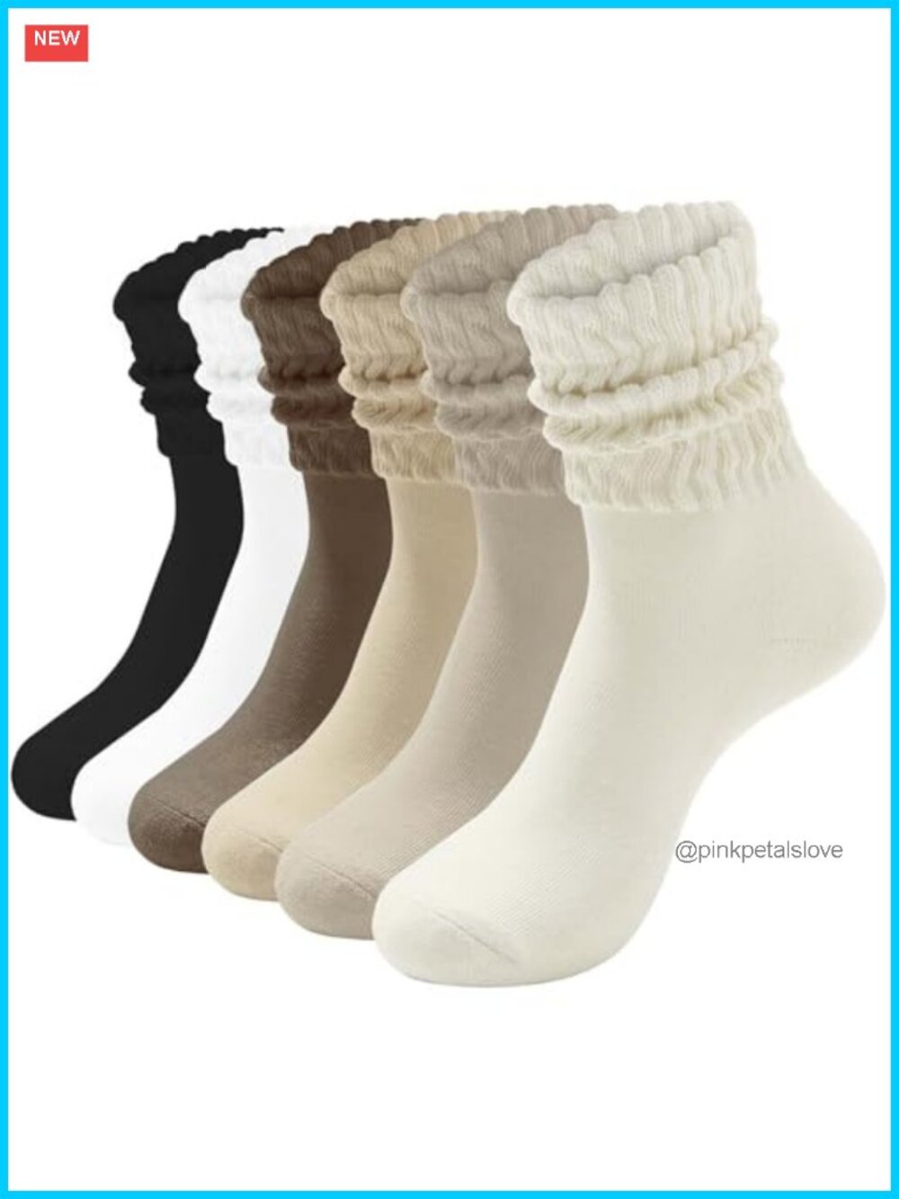 Slouchy Crew Socks Cushioned Scrunch Boot Sock Polyester Spandex
